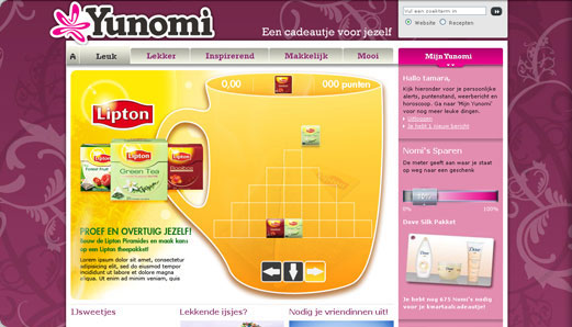 Lipton Mini-Game Design